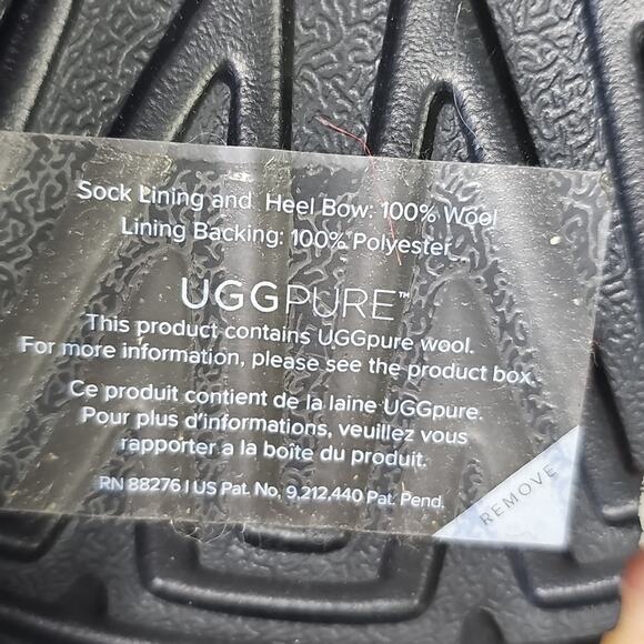 UGG Mini Bailey Sheepskin Black Bow II Leather Ankle Boots Womens Size 6 NEW - Picture 10 of 14